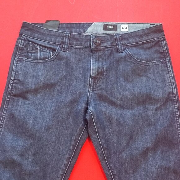 Volcom Vorta jeans slim form indigo blue men's size W29 L28 - Picture 2 of 7